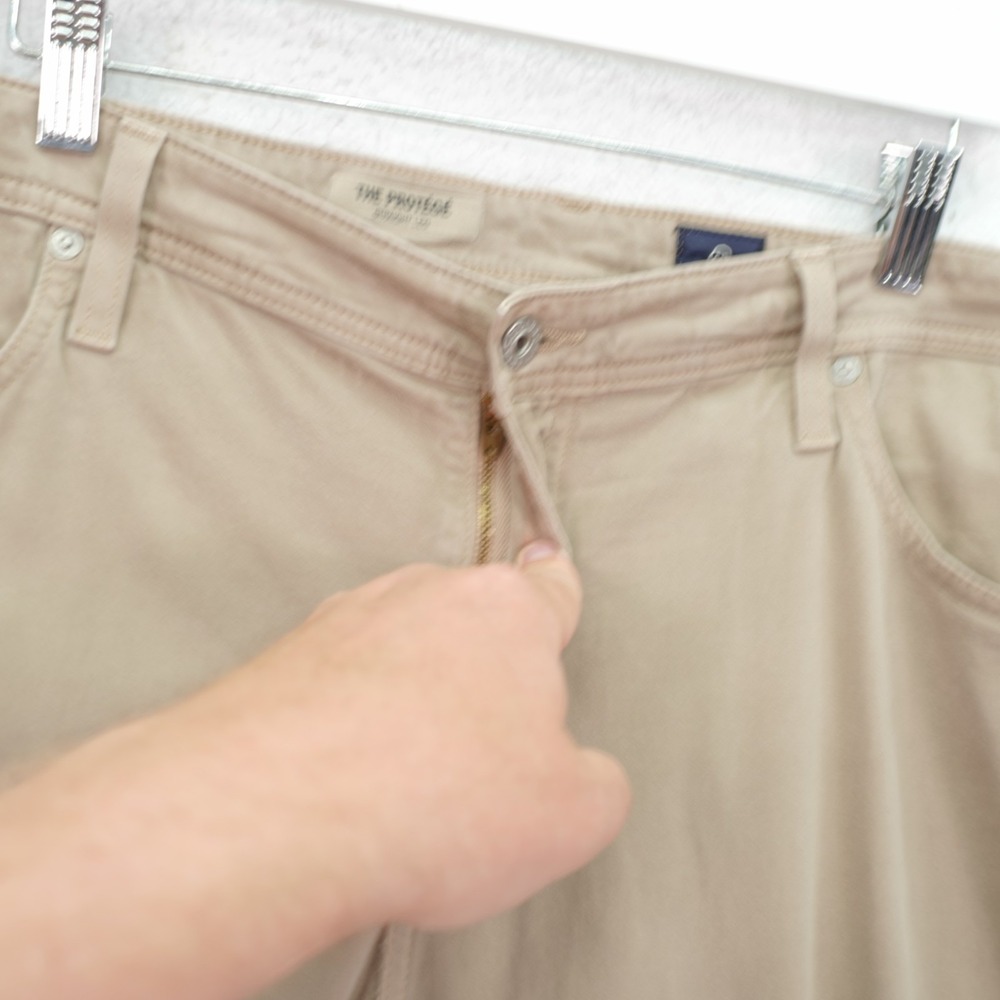 Adriano Goldschmied The Protege Straight Leg Men's Tan Lightweight Jeans 41 / 35 - Picture 3 of 13